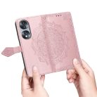 RMPACK Honor 70 5G Tok Notesz Tok Mintás Mandala Style Kitámasztható Bankkártyatartóval Rózsaarany