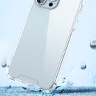 iPhone 14 Pro Ütésálló Szilikon Tok Ütéscsökkentő Keret - Anti-Drop TPU 2in1 Corner Guard Áttetsző