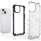 iPhone 14 Szilikon Tok 2in1 Hybrid HoneyComb Series TPU Ütéscsökkentősarokkal Zöld