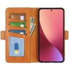 RMPACK Xiaomi 12 Lite Notesz Tok New Business Series Kártyatartóval - Kitámasztható Barna