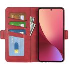 RMPACK Xiaomi 12 Lite Notesz Tok New Business Series Kártyatartóval - Kitámasztható Piros