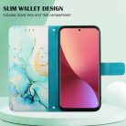 RMPACK Xiaomi 12 Lite Mintás Notesz Tok Kitámasztható Marble Series - Márvány Mintázattal Bankkártyatartóval A02