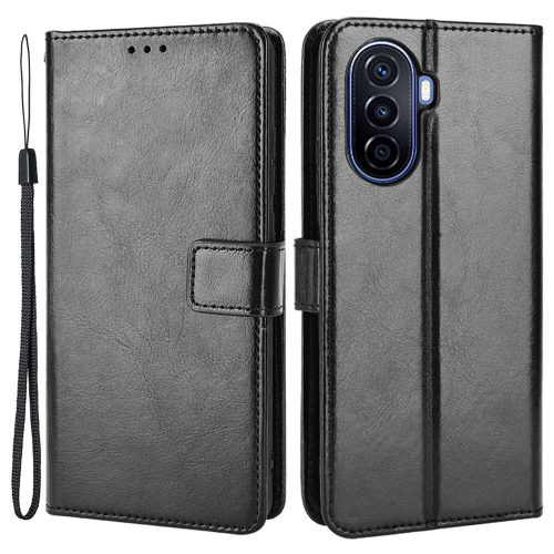 RMPACK Huawei Nova Y70 Notesz Tok Business Series Kitámasztható Bankkártyatartóval Fekete