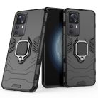 RMPACK Xiaomi 12T Tok 2in1 Heavy Duty Armor Series Ütésállókivitel Gyűrűs - Kitámasztható Funkcióval Fekete