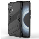 RMPACK Xiaomi 12T Tok Ütésállókivitel Kitámasztható PC + TPU 2in1 Anti-Drop Series Kameralencse védelemmel Fekete