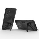 RMPACK Xiaomi 12T Tok Ütésállókivitel Kitámasztható PC + TPU 2in1 Anti-Drop Series Kameralencse védelemmel Fekete