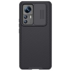   RMPACK Xiaomi 12T Pro / 12T Tok Ütésállókivitel Nillkin Camshield Pro Series Lencsevédővel Hybrid Fekete