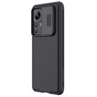 RMPACK Xiaomi 12T Pro / 12T Tok Ütésállókivitel Nillkin Camshield Pro Series Lencsevédővel Hybrid Fekete