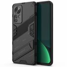 RMPACK Xiaomi 12 Pro Tok Ütésállókivitel Kitámasztható PC + TPU 2in1 Anti-Drop Series Kameralencse védelemmel Fekete