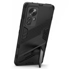 RMPACK Xiaomi 12 Pro Tok Ütésállókivitel Kitámasztható PC + TPU 2in1 Anti-Drop Series Kameralencse védelemmel Fekete