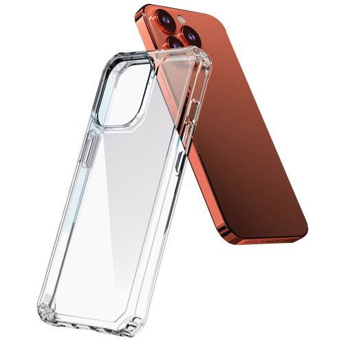 iPhone 14 Szilikon Tok TPU Armored Series Bumper Corner Shell - Sarokvédelemmel Áttetsző