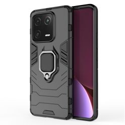   RMPACK Xiaomi 13 Pro Védőtok Ring Guard Gyűrűs 2in1 Tok Ütésálló - Kitámasztható TPU Hybrid Fekete