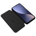 RMPACK Xiaomi 13 Pro Notesz Tok Karbon Mintázattal - Kitámasztható Carbon Style Series Fekete