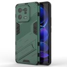 RMPACK Xiaomi 13 Pro Tok Ütésállókivitel Kitámasztható PC + TPU 2in1 Anti-Drop Series Kameralencse védelemmel Zöld