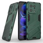 RMPACK Xiaomi 13 Pro Tok Ütésállókivitel Kitámasztható PC + TPU 2in1 Anti-Drop Series Kameralencse védelemmel Zöld