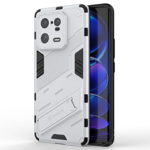 RMPACK Xiaomi 13 Pro Tok Ütésállókivitel Kitámasztható PC + TPU 2in1 Anti-Drop Series Kameralencse védelemmel Fehér