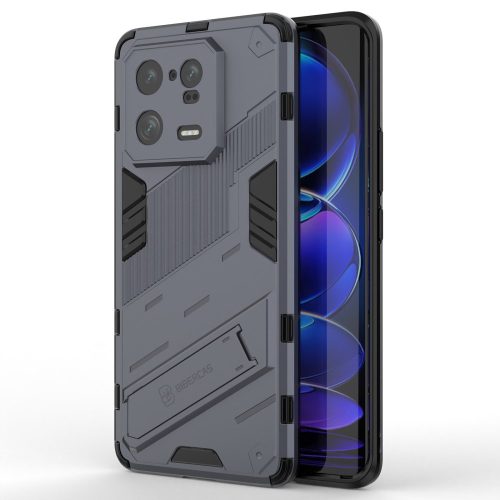 RMPACK Xiaomi 13 Pro Tok Ütésállókivitel Kitámasztható PC + TPU 2in1 Anti-Drop Series Kameralencse védelemmel Sötétkék