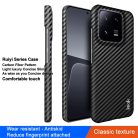 RMPACK Xiaomi 13 Pro Tok IMAK Ruiyi Series Karbon Mintázattal Bőrbevonattal Fiber Texture Fekete