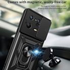 RMPACK Xiaomi 13 Pro Ütésálló Tok Best Armor Ring Style + Camera Protector Lencsevédelemmel Fekete