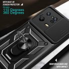 RMPACK Xiaomi 13 Pro Ütésálló Tok Best Armor Ring Style + Camera Protector Lencsevédelemmel Fekete