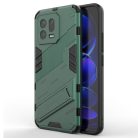 RMPACK Xiaomi 13 Tok Ütésállókivitel Kitámasztható PC + TPU 2in1 Anti-Drop Series Kameralencse védelemmel Zöld