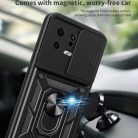 RMPACK Xiaomi 13 Ütésálló Tok Best Armor Ring Style + Camera Protector Lencsevédelemmel Fekete