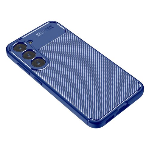 RMPACK Samsung Galaxy S23 Szilikon Tok New Carbon Series Mintázattal Kék