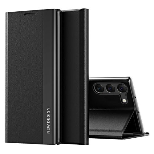 RMPACK Samsung Galaxy S23 Notesz Tok New Design Series Kitámasztható Mágneses Fekete