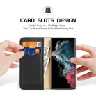 RMPACK Samsung Galaxy S23 Ultra Bőrtok Prémium Notesz DUX DUCIS Hivo Series RFID Blocking Funkcióval Fekete