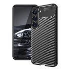 RMPACK Samsung Galaxy S23+ Szilikon Tok New Carbon Series Mintázattal Sötétkék