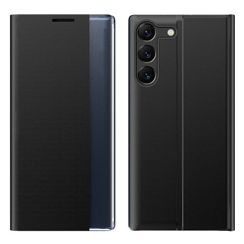 RMPACK Samsung Galaxy S23+ Notesz Tok ELEGANT Style Ablakos View Window Series Kitámasztható Fekete