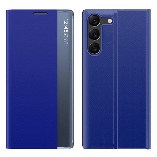 RMPACK Samsung Galaxy S23+ Notesz Tok ELEGANT Style Ablakos View Window Series Kitámasztható Kék