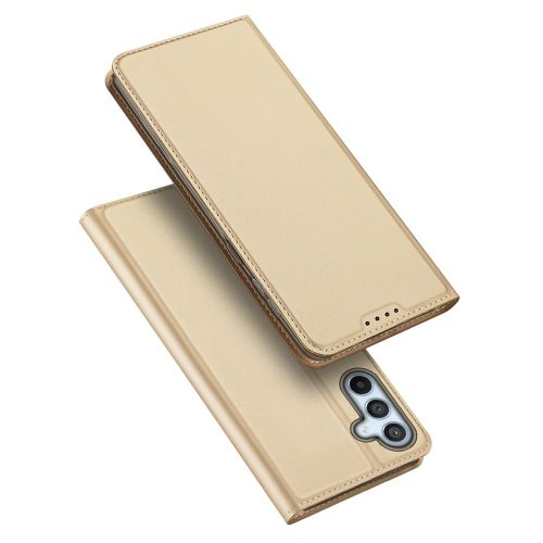 RMPACK Samsung Galaxy A54 5G Notesz Tok Mágneses DUX DUCIS Skin Pro Series Kitámasztható Kártyatartóval Arany 