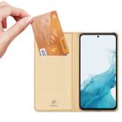 RMPACK Samsung Galaxy A54 5G Notesz Tok Mágneses DUX DUCIS Skin Pro Series Kitámasztható Kártyatartóval Arany 