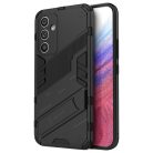 RMPACK Samsung Galaxy A54 5G Tok Ütésállókivitel Kitámasztható PC + TPU 2in1 Anti-Drop Series Kameralencse védelemmel Fekete