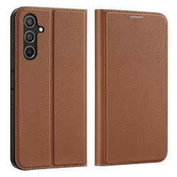   RMPACK Samsung Galaxy A54 5G Bőrtok Notesz DUX DUCIS Premium Skin X2 Series Kitámasztható - Kártyatartóval Barna