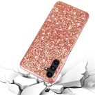 RMPACK Samsung Galaxy A54 5G Csillámló Szilikon Tok Glitter Shiny Series Rózsaarany