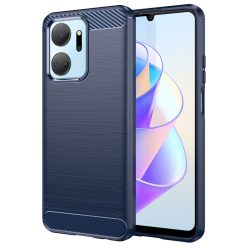   RMPACK Honor X7a Szilikon Tok Ütésállókivitel Karbon Mintázattal Sötétkék