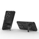 RMPACK Xiaomi Redmi Note 12 Pro 5G Tok Ütésállókivitel Kitámasztható PC + TPU 2in1 Anti-Drop Series Kameralencse védelemmel Fekete