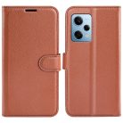 RMPACK Xiaomi Redmi Note 12 Pro 5G Notesz Tok Business Series Kitámasztható Kártyatartóval Barna