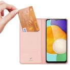 RMPACK Samsung Galaxy A14 5G Notesz Tok Mágneses DUX DUCIS Skin Pro Series Kitámasztható Kártyatartóval Rózsaarany