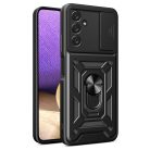 RMPACK Samsung Galaxy A14 5G Ütésálló Tok Best Armor Ring Style + Camera Protector Lencsevédelemmel Fekete