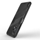 RMPACK Xiaomi Redmi Note 12 5G Tok Ütésállókivitel Kitámasztható PC + TPU 2in1 Anti-Drop Series Kameralencse védelemmel Fekete