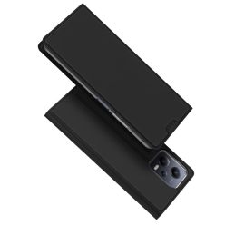   RMPACK Xiaomi Redmi Note 12 5G Notesz Tok Mágneses DUX DUCIS Skin Pro Series Kitámasztható Kártyatartóval Fekete