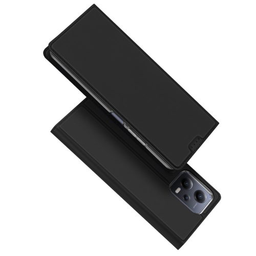 RMPACK Xiaomi Redmi Note 12 5G Notesz Tok Mágneses DUX DUCIS Skin Pro Series Kitámasztható Kártyatartóval Fekete