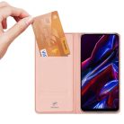 RMPACK Xiaomi Redmi Note 12 5G Notesz Tok Mágneses DUX DUCIS Skin Pro Series Kitámasztható Kártyatartóval Rózsaarany