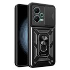 RMPACK Xiaomi Redmi Note 12 5G Ütésálló Tok Best Armor Ring Style + Camera Protector Lencsevédelemmel Fekete