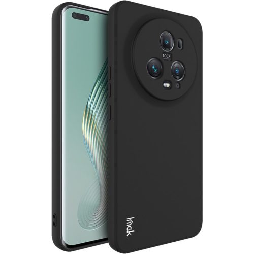 RMPACK Honor Magic5 Pro 5G Szilikon Tok Ütésállókivitel IMAK UC-4 Kamera Lencse Védő Kerettel Drop-Proof Fekete