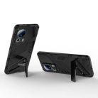 RMPACK Xiaomi 13 Lite Tok Ütésállókivitel Kitámasztható PC + TPU 2in1 Anti-Drop Series Kameralencse védelemmel Fekete