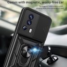 RMPACK Xiaomi 13 Lite Ütésálló Tok Best Armor Ring Style + Camera Protector Lencsevédelemmel Fekete